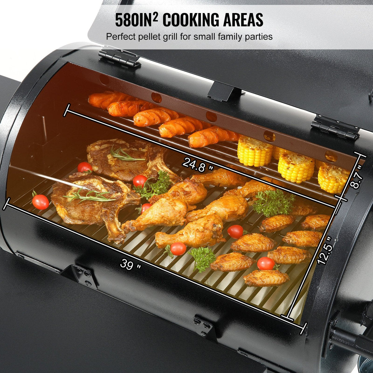 53 Inch Portable Charcoal Grill, Propane Gas Grills With Cover And